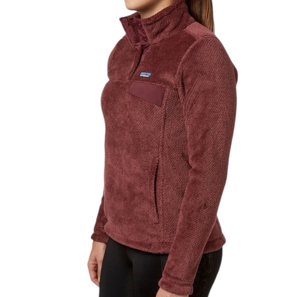 PATAGONIA | Women’s Re-Tool Snap-T Pullover Fleece Shirt | Kiln/Dark Currant | S - Picture 3 of 11